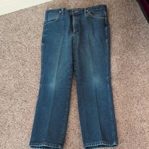 Wrangler Men's Straight Blue Jeans 38 X 30